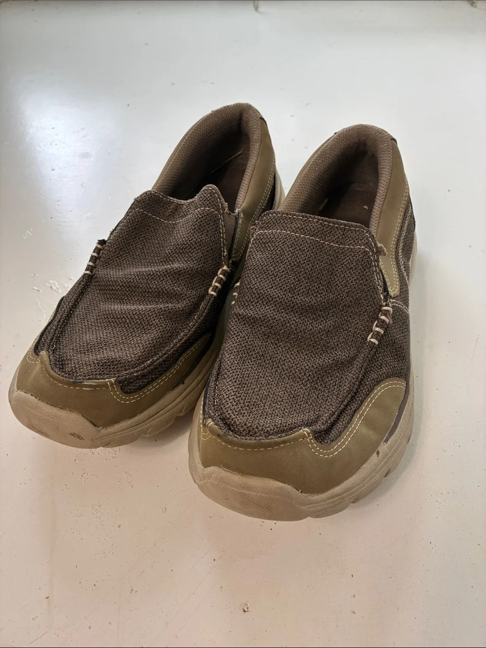 George Mens 10.5 Brown Slip On Sperry Style Boat Shoes